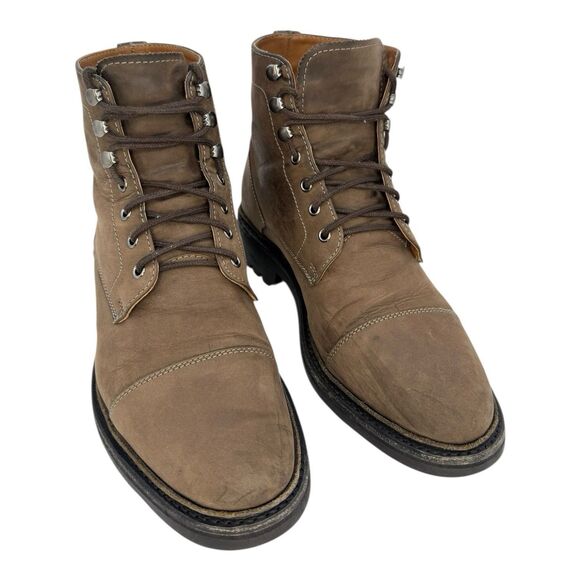 Allen Edmonds Other - Allen Edmonds Men's Briggs Leather Lug Boot Grey Leather Ankle Combat Size 8D